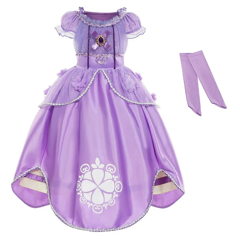 Halloween Princess Anime Show Dresses for Girls Cotton Fairy Character  Dresses with Send Sleeves for Dress up