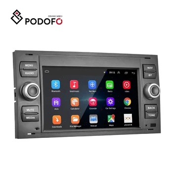 Podofo Android 8.1 Car Radio 7 inch Car Video Player For Ford/Connect/Fiesta/Transit/Focus (No Canbus)