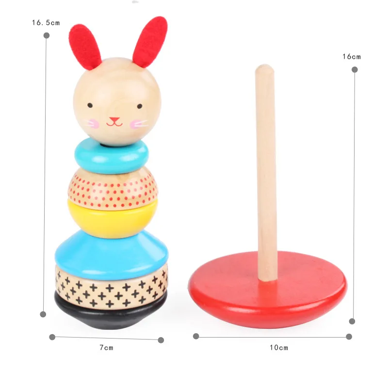 かわいい木製うさぎタンブラー 嬰児用 ベビー早期教育および手と目の協応能力集中トレーニング用 CPCおよびEN71認定木製おもちゃ