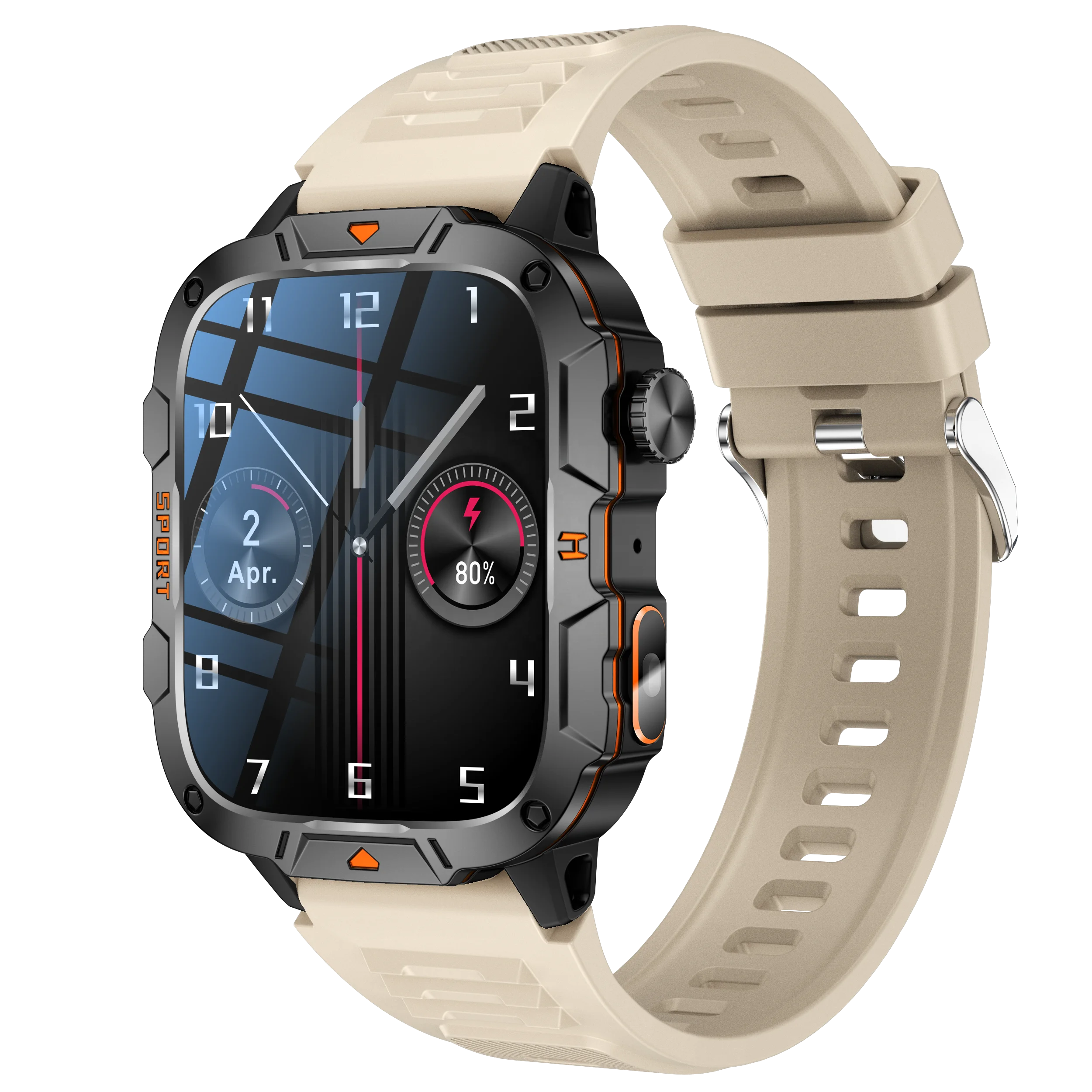 Orologio Smartwatch Uomo con GPS Sport: 1.43 AMOLED Impermeabile Fitness Smart Watch Chiamate Bluetooth con 100+ Modalità Sportive Bussola