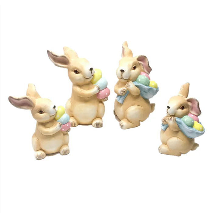 Пасхальное украшение недорогие керамические статуи кролика маленькие фигурки кроликов