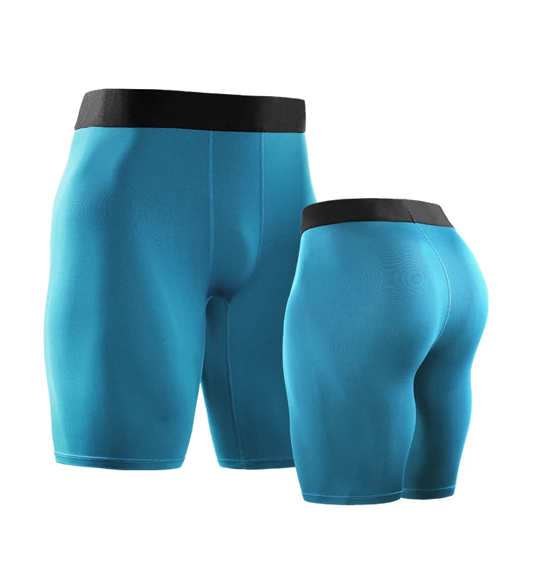 Wholesale high elasticity customized printing logo sportswear running shorts men compression shorts