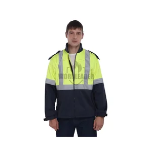 Workleader Model 7614 CE Certified Safety Work Jacket Reflective Hi-Vis Softshell Flame Resistant Welded Seams
