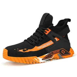 JIANKUN New Safety Shoes Soft Breathable Steel Toe Safety Boots Anti-smash and Anti-puncture Safety Shoes for Men