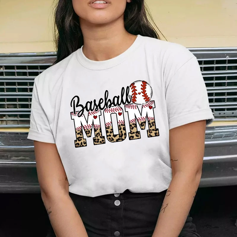 Leopard Baseball Printable Transfer Iron on Baseball Mom Heat DTF Transfer Design for Shirts