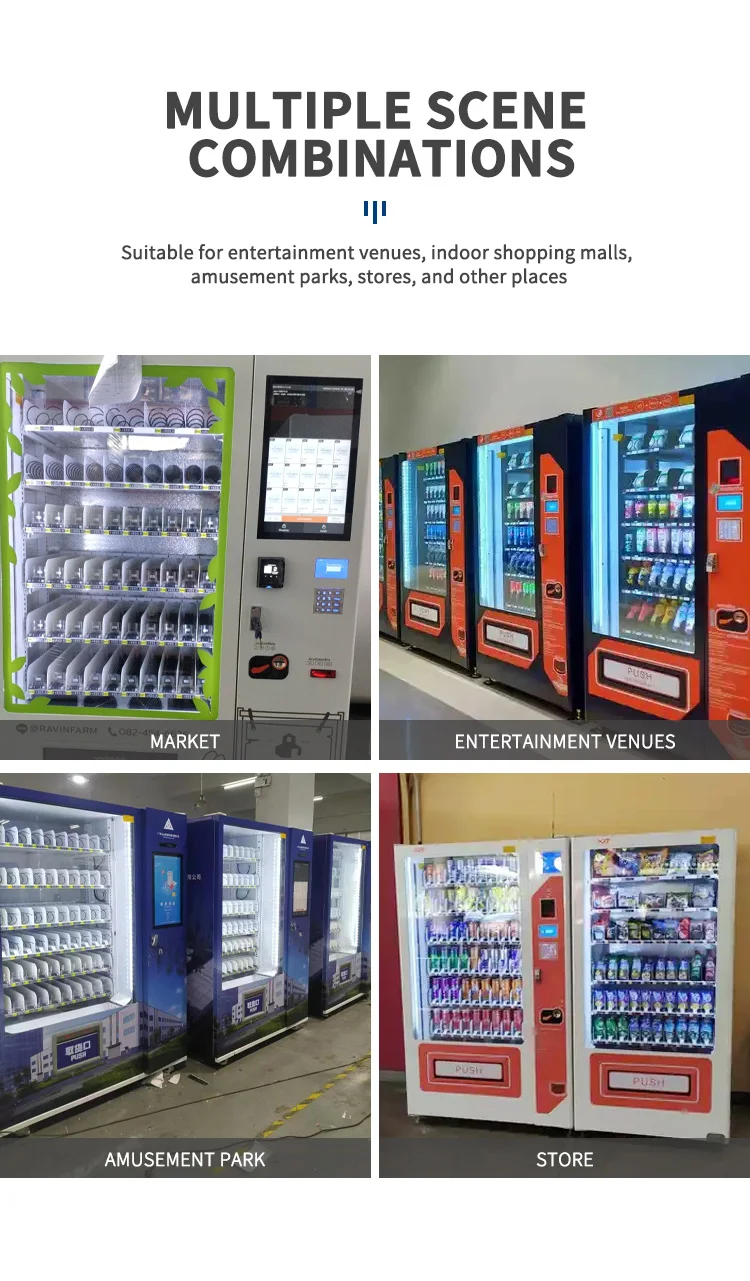 Fully Automatic Frozen Food Vending Machine 20c Frozen Chicken Pork Beef Seafood Vending 2246