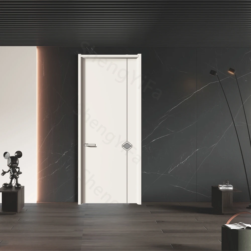 Factory Waterproof PVC Polymer ABS Interior WPC Doors for Bedroom Door