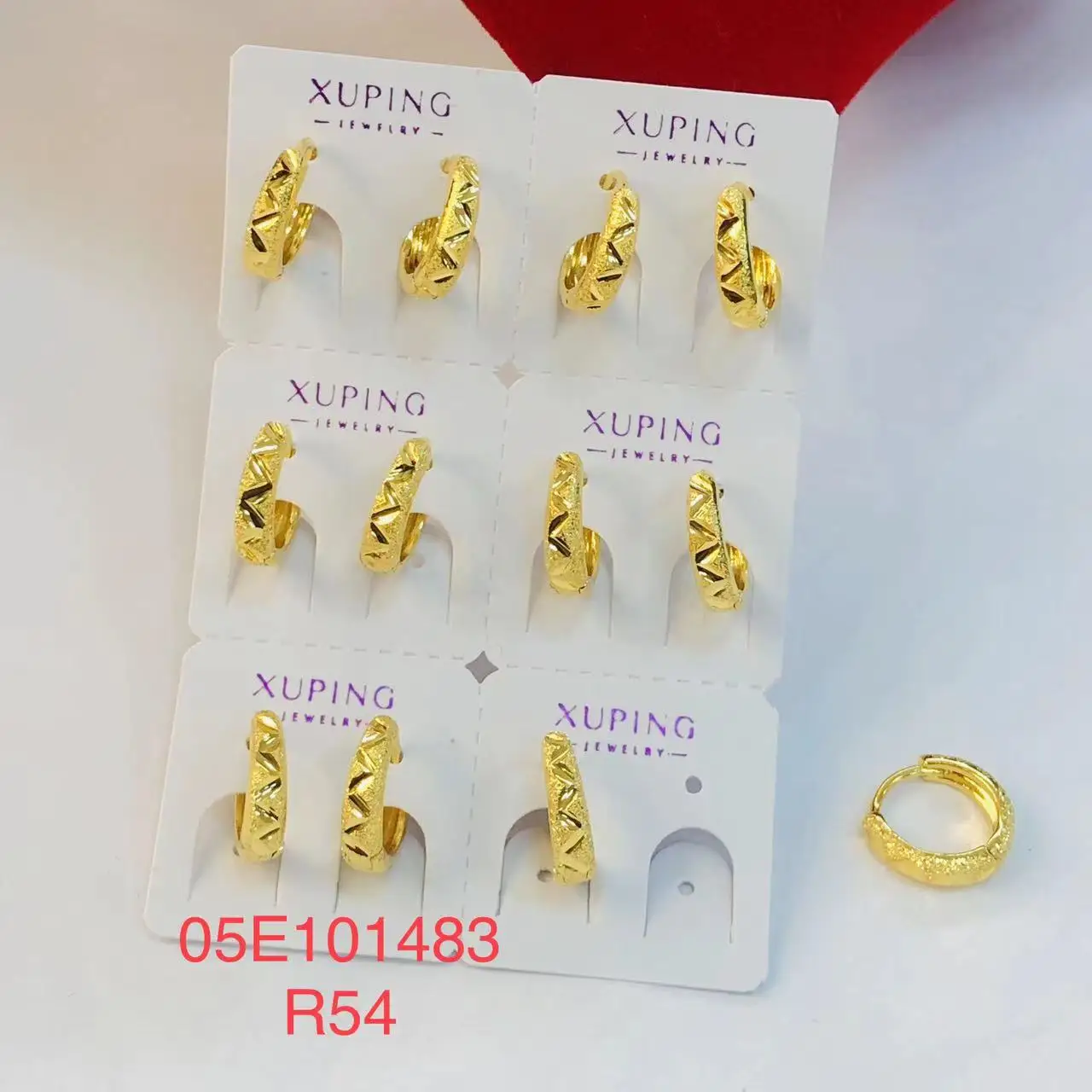 Xuping Cheap Hoop Earrings Cubic Zircon Dubai 24k Gold Plated Jewelry ...