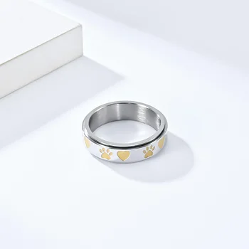 Anello con zampa | Anello tondo - Petsoul Jewelry