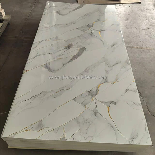 Luxury Waterproof Plastic Wall Panel UV Marble Boards PVC Wall Panel for Wall Interior Decoration