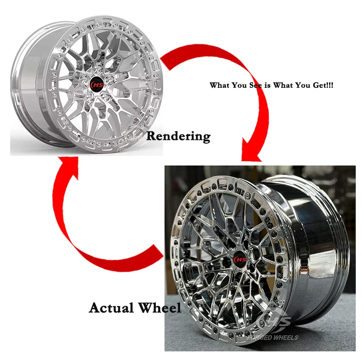 Custom Chrome Beadlock Forged Wheels Rims Monoblock 5x120 Drag Racing For BMW M3 M4 F30 F80 G20