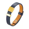 Blue microfiber leather + Gold Bead