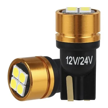 Truck 24V LED Small License Plate Lamp with T10 3030 4SMD Wide Voltage Decoding Reading 6V and 12V Compatible New Condition