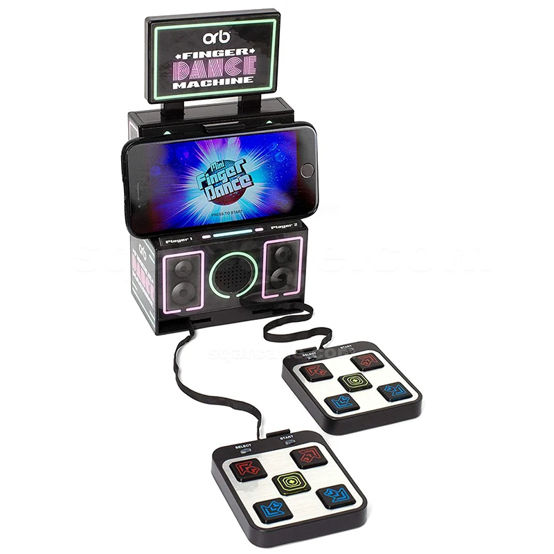 2 Player Retro Games Console MINI Mini Finger Dance Arcade Dance Mat Handheld Console Machine Compatible with Smartphones