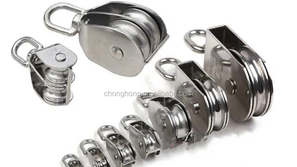 Lsquirrel 3 Pulegge In Acciaio Inox 304 Girevoli 360° Carico Max 75kg