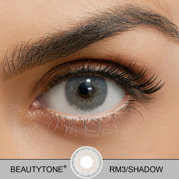 HOT fresh looking Chinese cosmetic wholesale color contact lens cheap 3 tone soft yearly  eye colored contact lenses