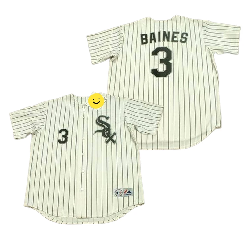 Wholesale Men's Chicago 1 LANCE JOHNSON 3 HAROLD BAINES 8 BO JACKSON 9  MINNIE MINOSO 10 RON SANTO Throwback Baseball jersey Stitched S-5XL From  m.