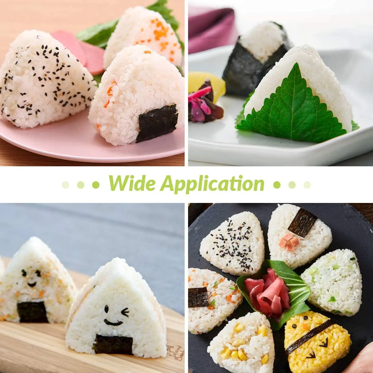 8 Pack Onigiri Mold, Sushi Maker Kit Non Stick Rice Ball Maker Press, BPA  Free Spam Musubi Molds with Multiple Shapes