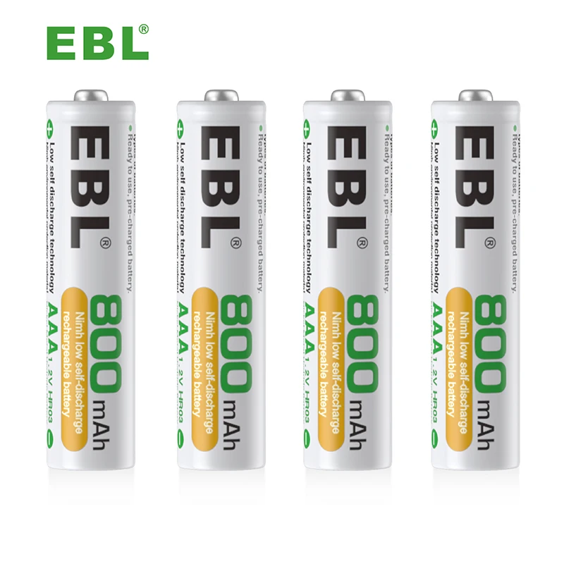 EBL Factory Rechargeable NIMH AAA Battery 1.2V 800mAh AAA Battery Box