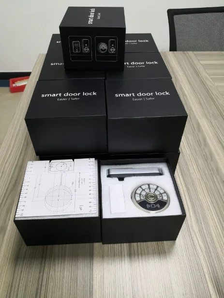 Безопасный Беспроводной замок для домашней безопасности с Wi-Fi, шлюз, блокировка клавиатуры, QR-код, умная цифровая дверная ручка, замок