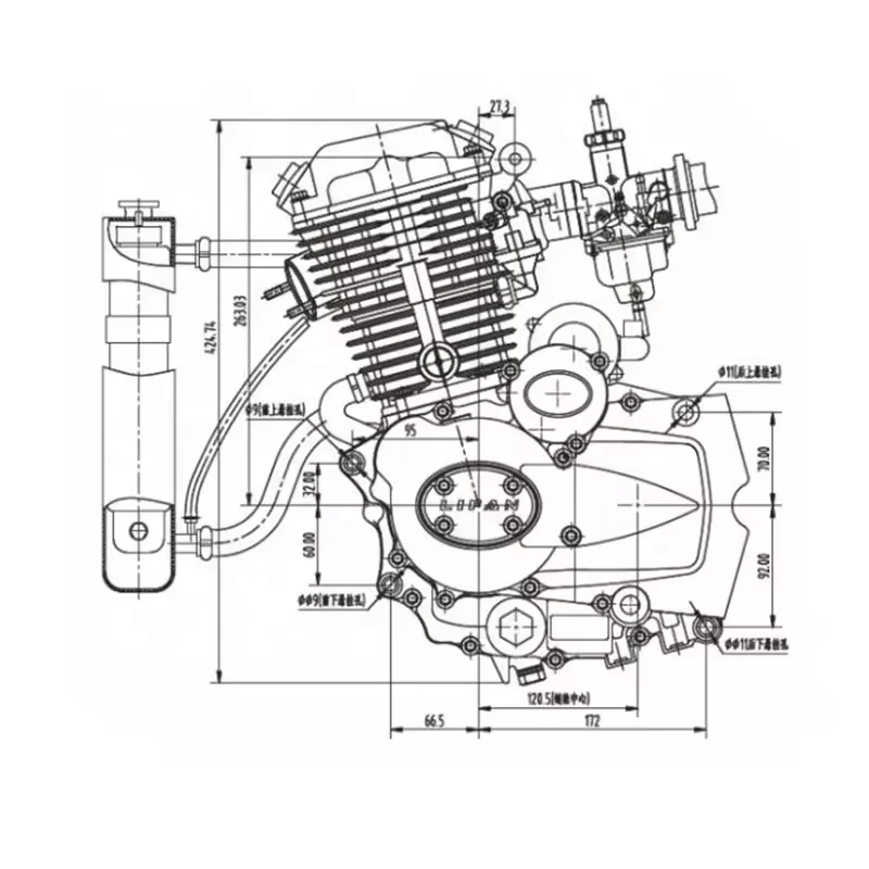 CQJB Lifan Motorcycle Engine Assembly 150cc 175cc Gy6 Scooter 200cc Loncin 250cc Motor Engine 300cc 320CC for yamaha