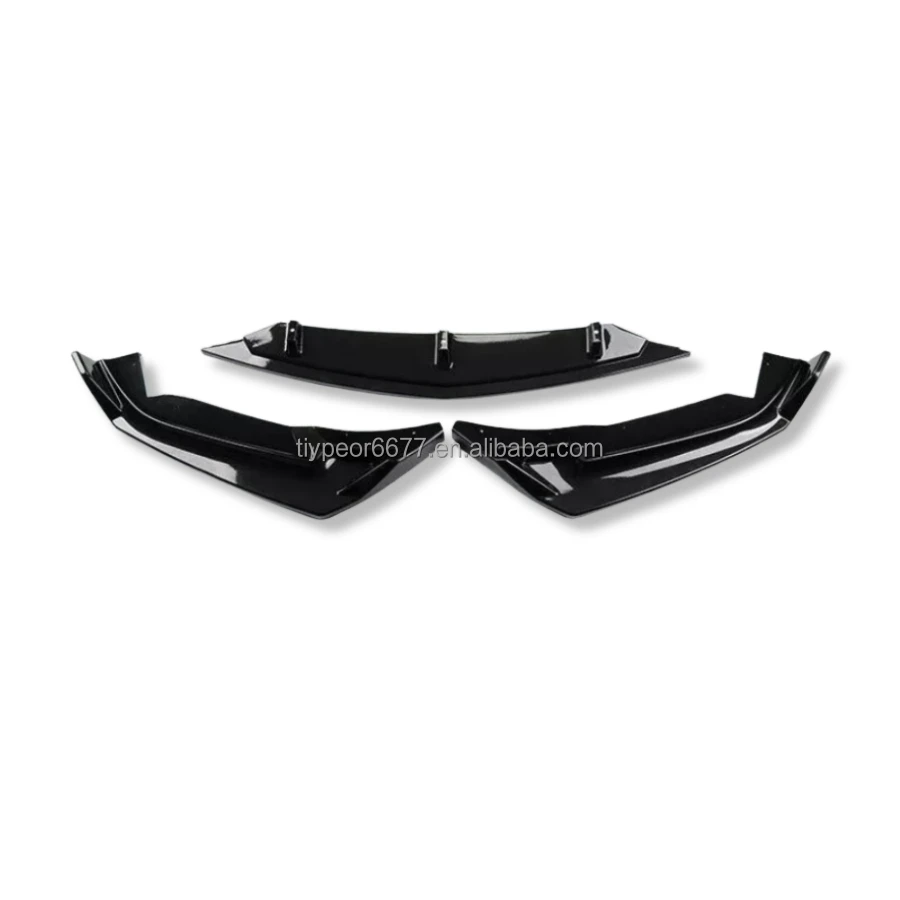 product tiypeor 3pcs gloss black front bumper lip spoiler splitter bodykit refit for cadillac ct5 2024 auto performance-6