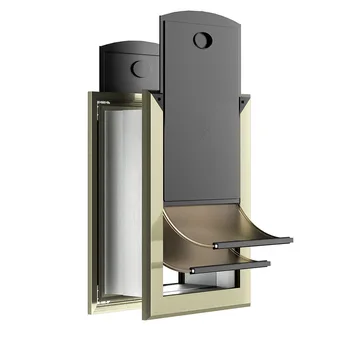 New products Metal Aluminum Alloy alloy Pet Door Lockable Flap Dog Door Inner Frame Flap Cat Door