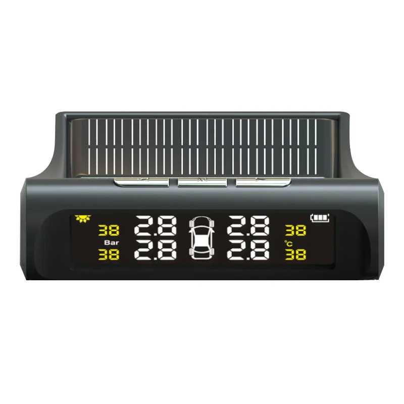 Smart Solar TPMS Car Tire Pressure Alarm Monitor System 4 Wheel External Tyre Sensor Temperature Alert