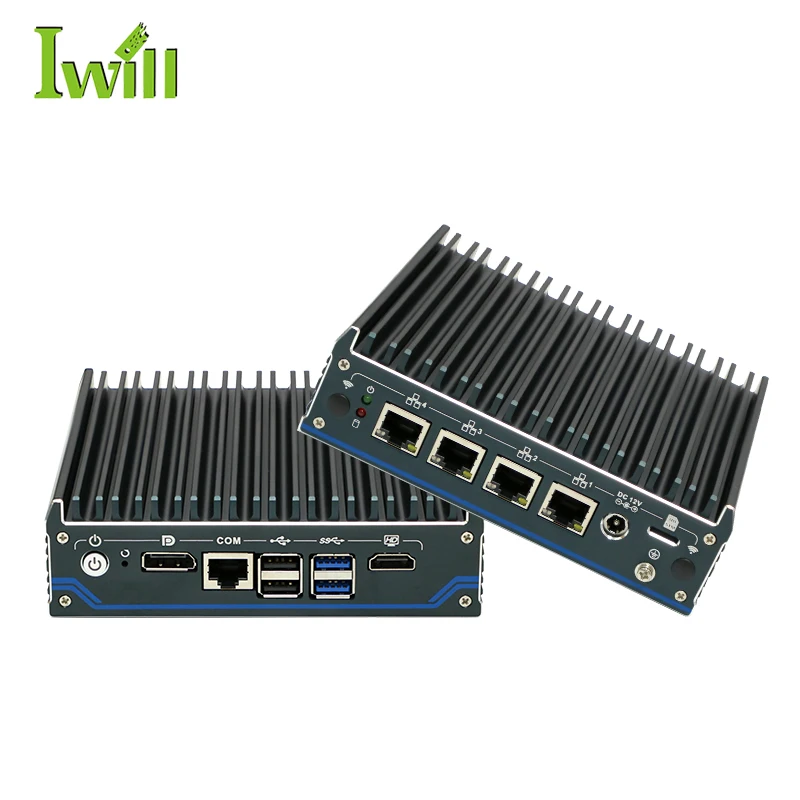 Pfsense Firewall Router Mini Server Pc Firewall Mini Pc 4 Nic with 4g Modem
