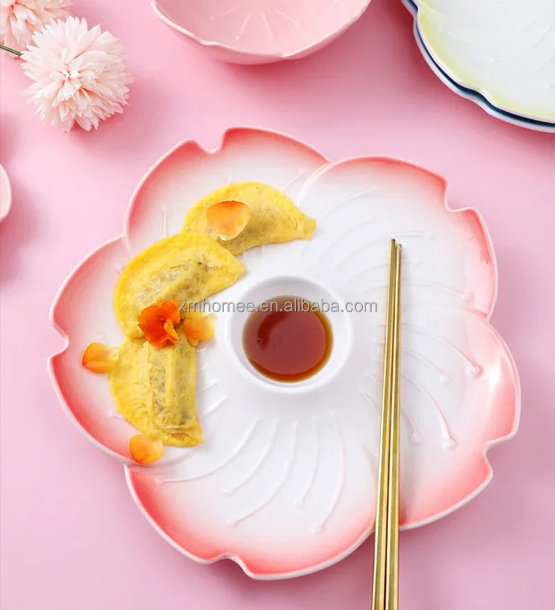 Ceramic Sakura Dish Pottery Porcelain Japanese Sakura Flower Style Big ...