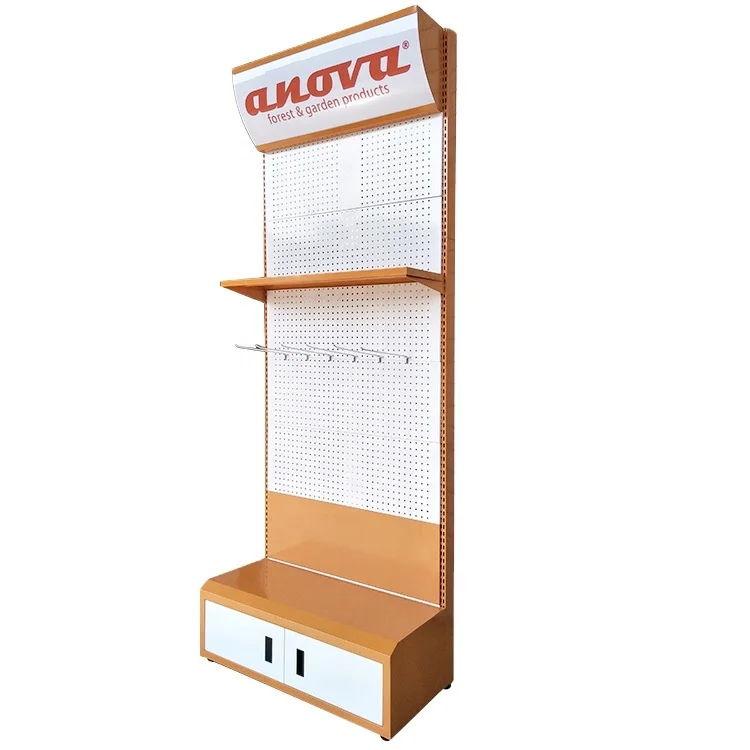 Metal Exhibitor Retail Stand Garden Power Tool Products Organizer