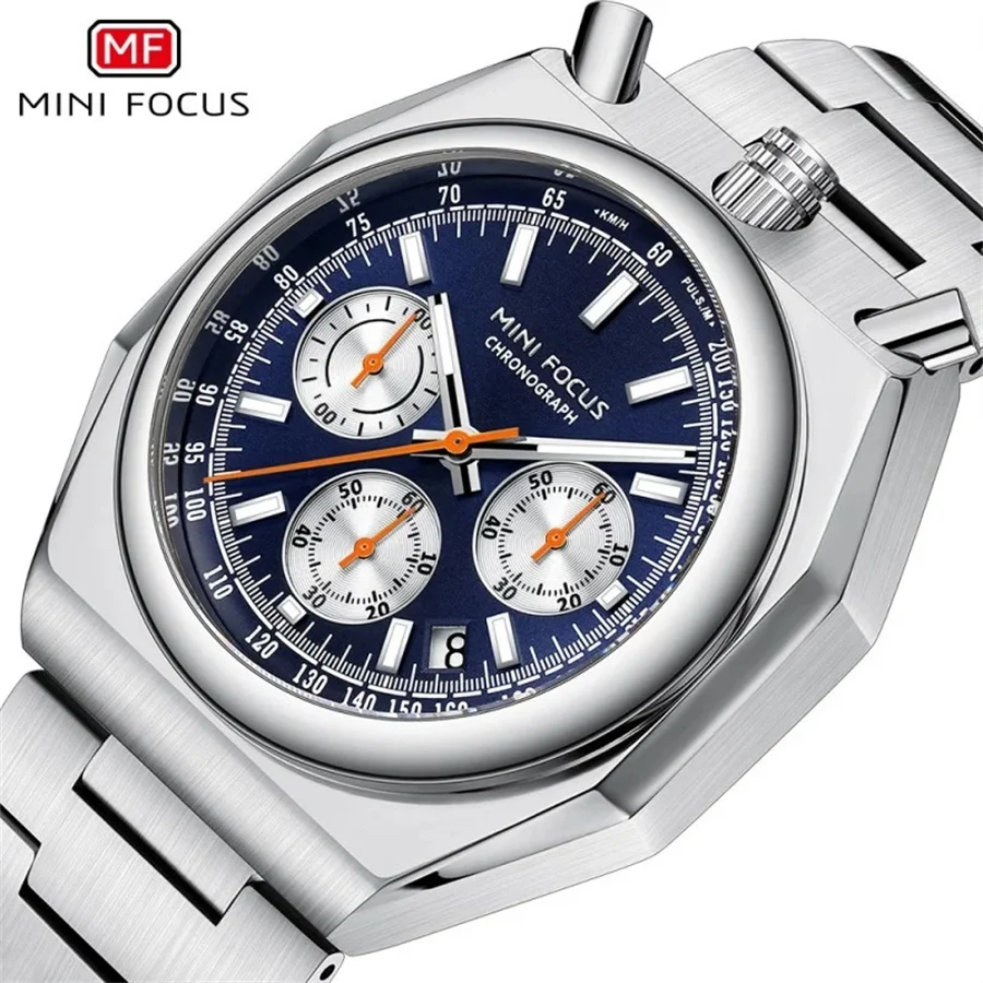 Mini Focus 0601 G Men's Quartz Watch - Silver Stainless Steel