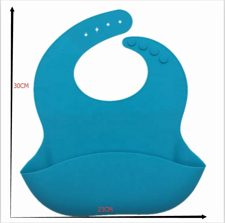 Оптовая продажа FDA LFGB водонепроницаемый мягкий силиконовый детское Кормление нагрудники с карманом