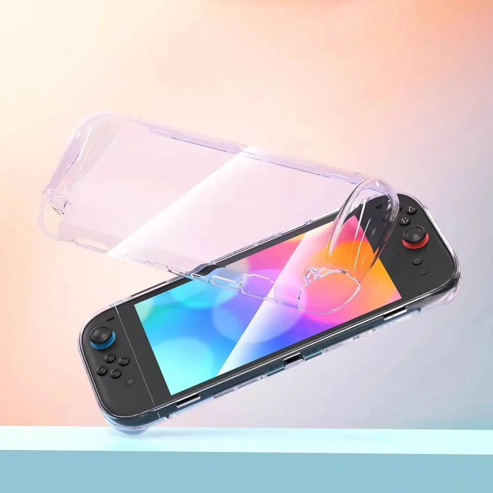 Transparent Tpu Shell Full Cover Protective Case With Crystal Case For For Nintendo Switch 2-Game Laudtec