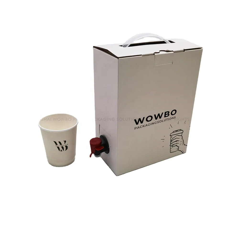 1/1.5/2/3 Liter Customized Coffee Box Refilling Bag in Box with butterfly Valve Dispenser