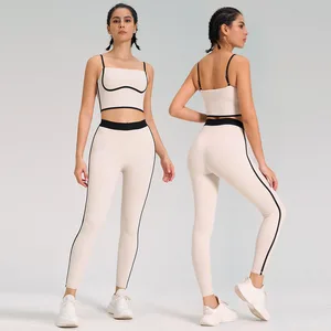 Bnice Women Yoga Outfit Gym Tights Leggings Yoga Pants Set Wholesale Activewear for Fitness Sports Bra Top Custom Leggings logo