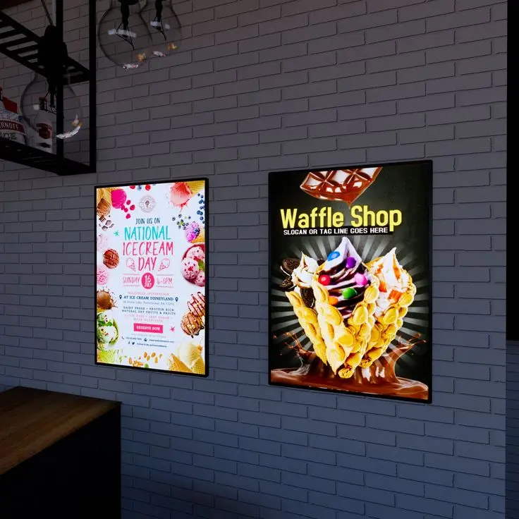 Световая светодиодная электронная рамка для ресторана