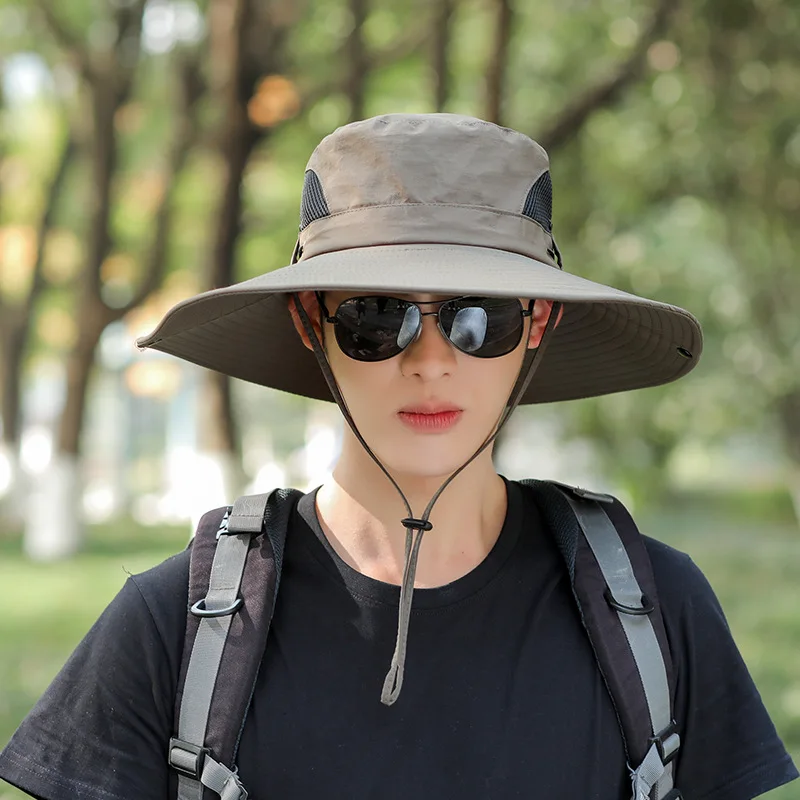 Summer sunshade outdoor fishing cap hat sunscreen UV protection breathable bucket hat