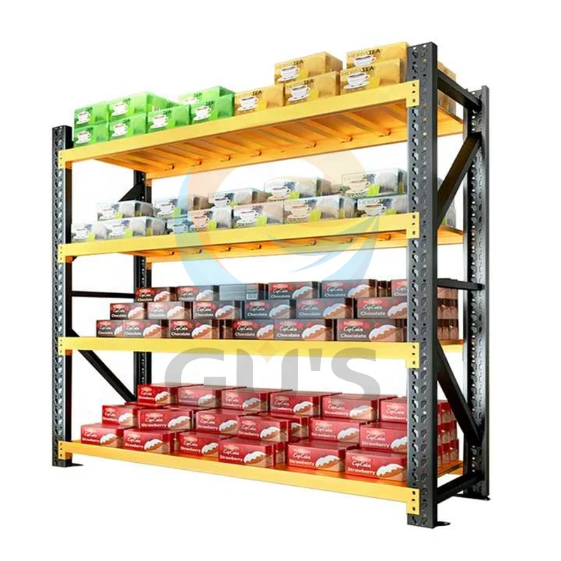 Bolzenlose Verstellbare Schwerlast-Tragfähigkeit 500 kg/Schicht Stahlregale Lagerhaus Industrielle Stapel-Lagerregale Regalsystem