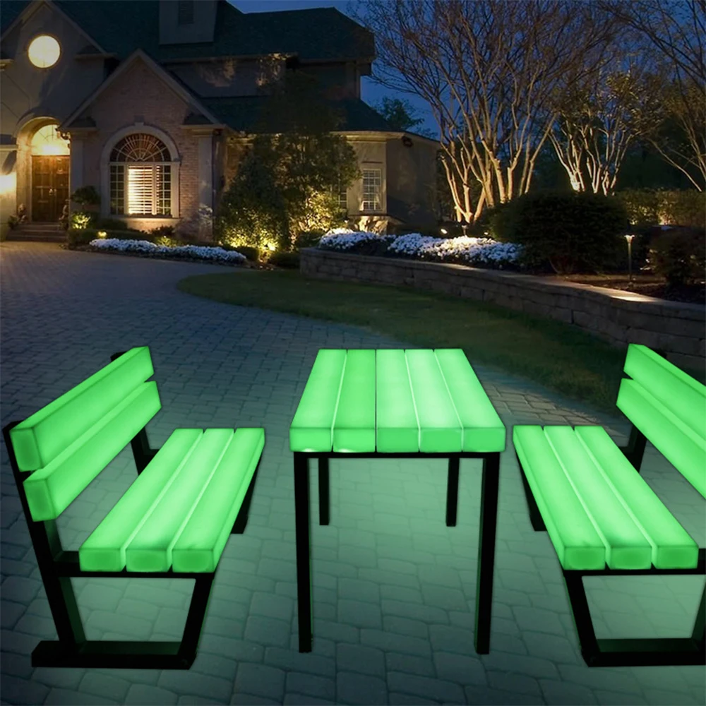 Rgb Color Change Illuminated Light Up Portable Bar Tables Outdoor Led ...