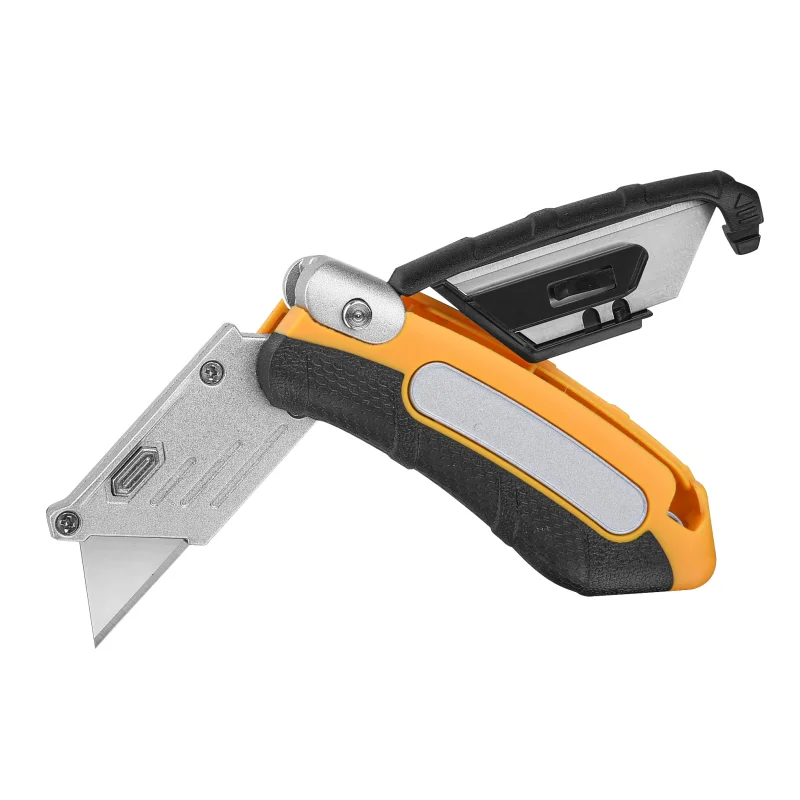 Professional Heavyduty Carbon Steel Folding Knife With Zinc Alloy