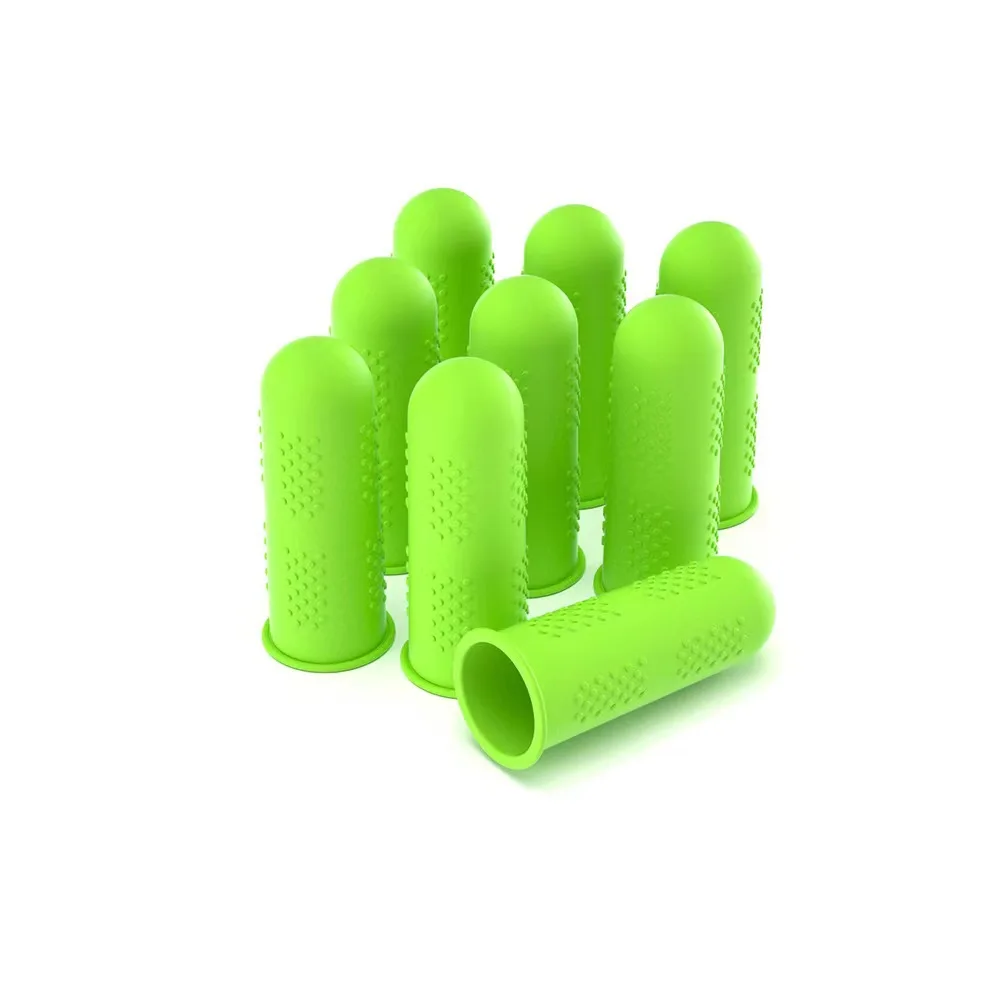 Silicone Finger Protective Cover Heat Insulation Non-Slip Piano Finger Protective Gear Wear-Resistant Garden Gloves for Picking