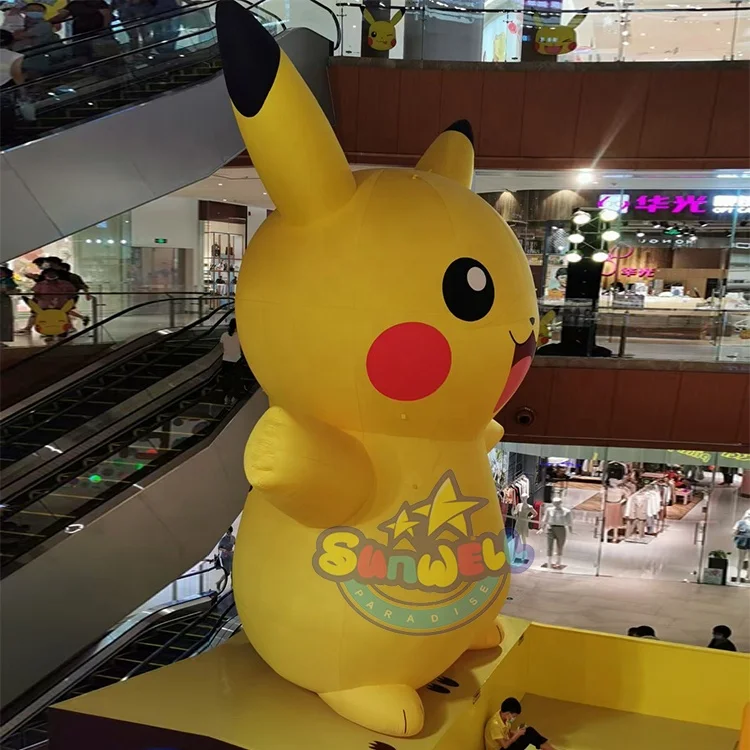 top venda gigante cartoon personagem modelo inflável pikachu mascote traje  para venda