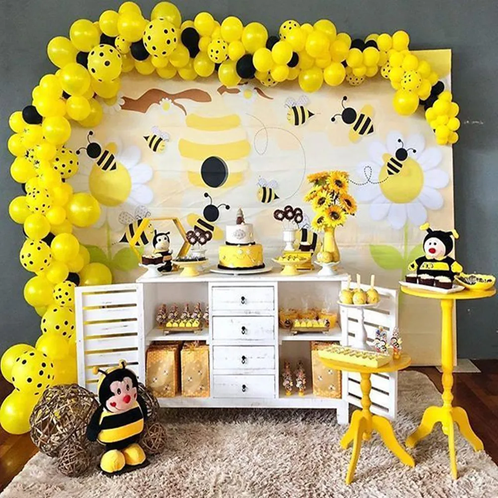Ensemble de ballons à motif abeille décoratif pour enfants thème