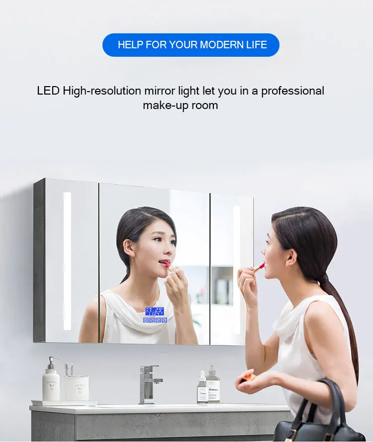 Illuminated Led Bathroom Mirror Cabinet - Buy Bathroom Mirror Cabinet ...