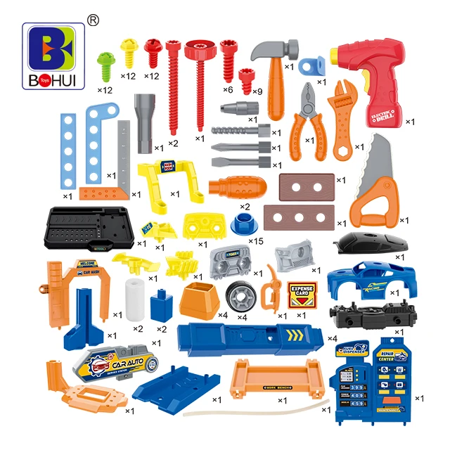 Пластиковый строительный мастерский комплект для ролевых игр детский инструмент «сделай сам» верстак игрушка