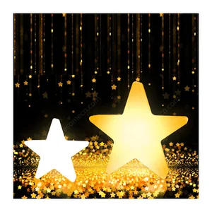 Special Pentagonal Shape LED Light Remote Controlled PE Rechargeable Lithium Battery Energy Saving IP65 Landscape Multi-Color