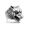 Wolf Head/Antique Silver