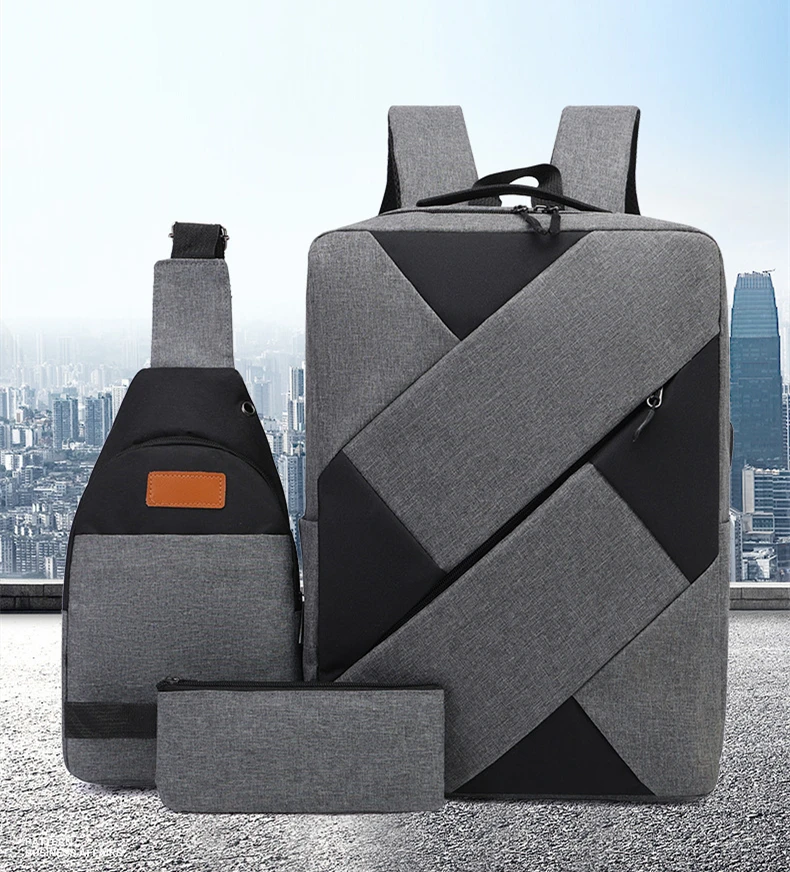 2023 Factory Laptop Bags Men's Fashionable Business Backpack Set High