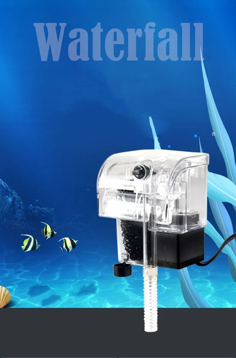 Silent Hangon Aquarium Filter Waterfall Filtration System For Small